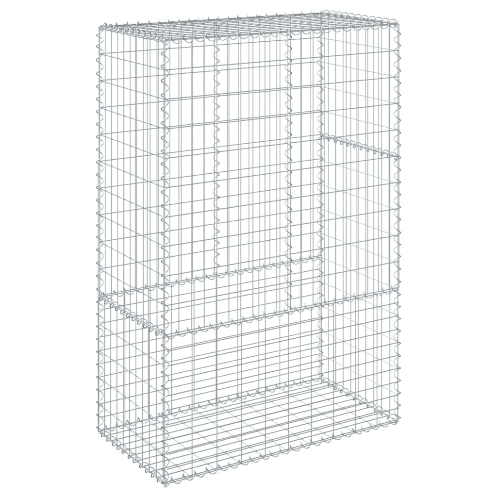 vidaXL Coș gabion cu capac, 100x50x150 cm, fier galvanizat