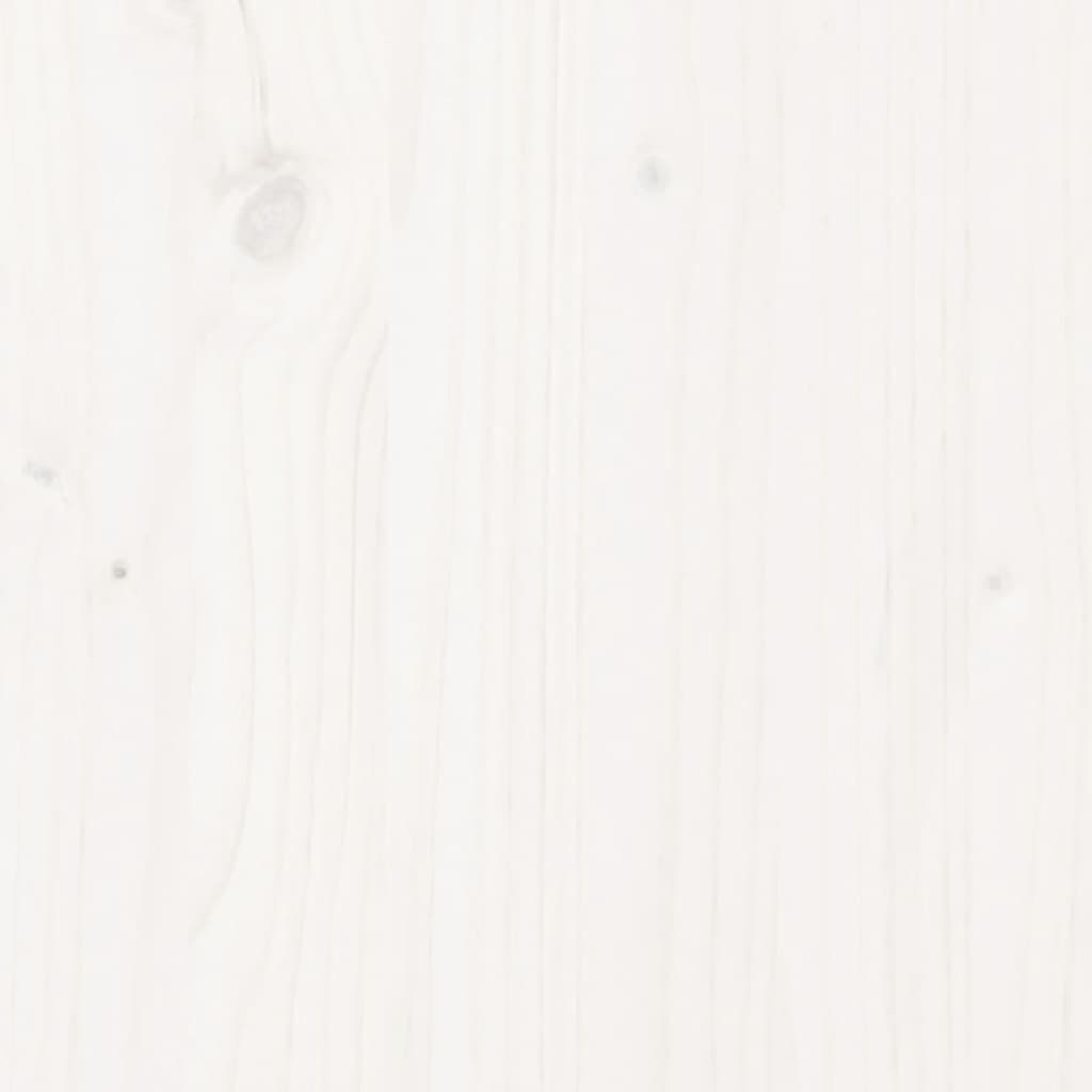 vidaXL Pat pentru copii cu tobogan, alb, 90x190 cm, lemn masiv pin
