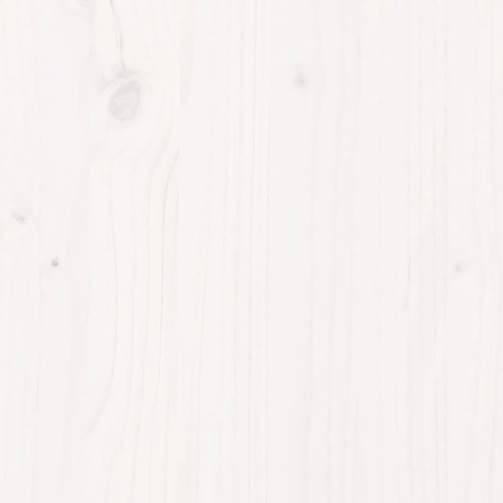 vidaXL Pat pentru copii cu tobogan, alb, 90x200 cm, lemn masiv pin