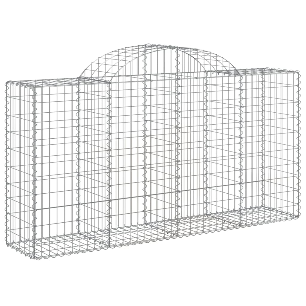 vidaXL Coșuri gabion arcuite 4 buc, 200x50x100/120 cm fier galvanizat