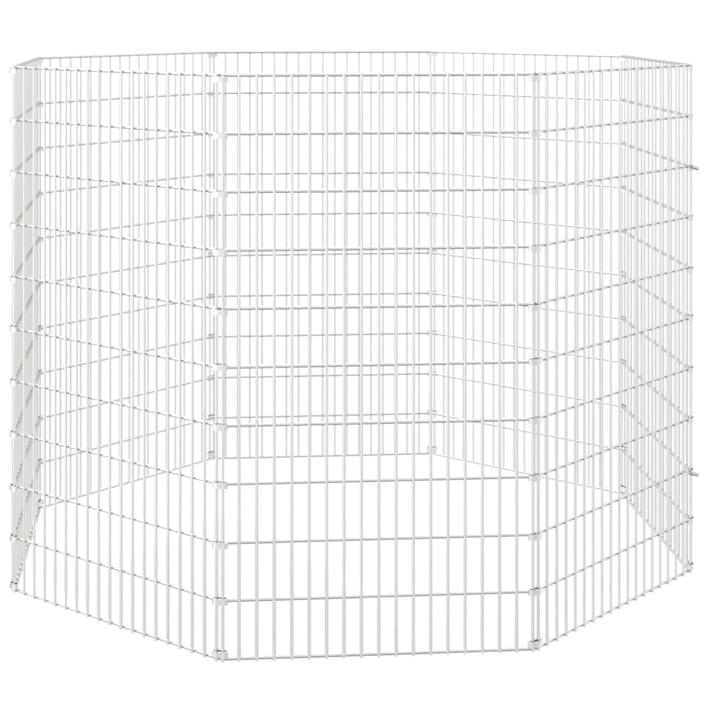 vidaXL Adăpost pentru animale cu 8 panouri, 54x100 cm, fier galvanizat