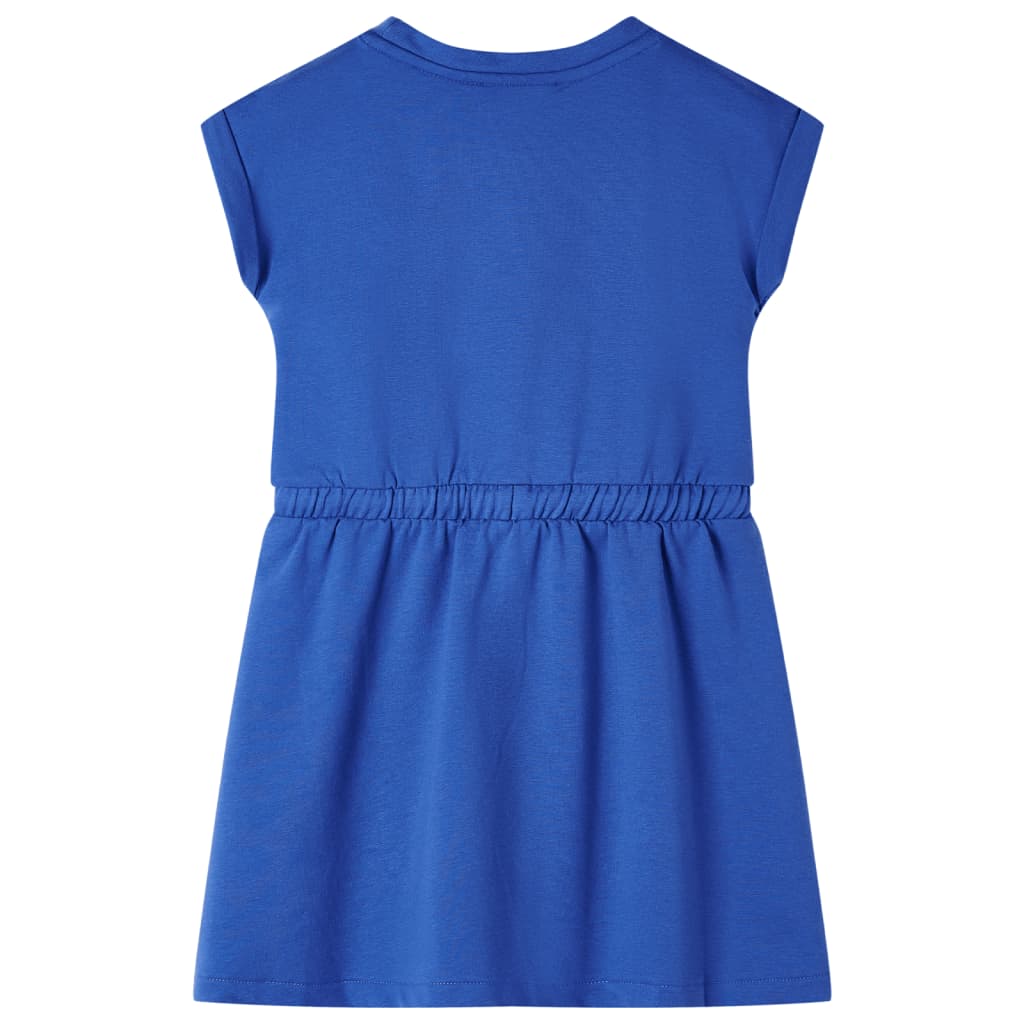 Rochie pentru copii cu șnur, albastru cobalt, 104