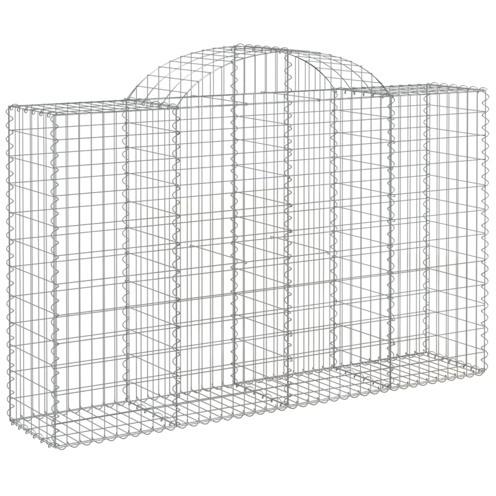 vidaXL Coșuri gabion arcuite 4 buc, 200x50x120/140 cm, fier galvanizat