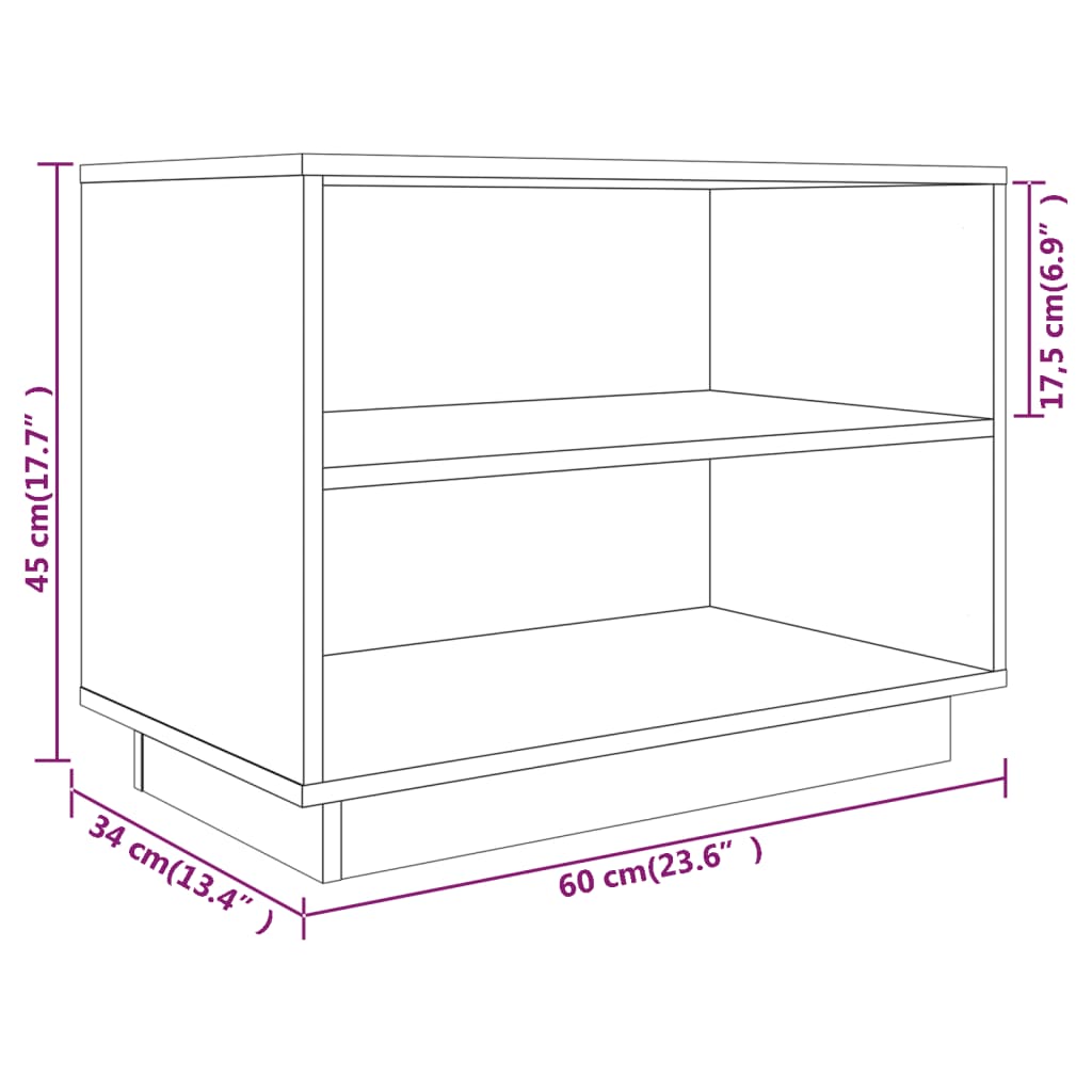 vidaXL Dulap pantofi, maro miere, 60x34x45 cm, lemn masiv de pin