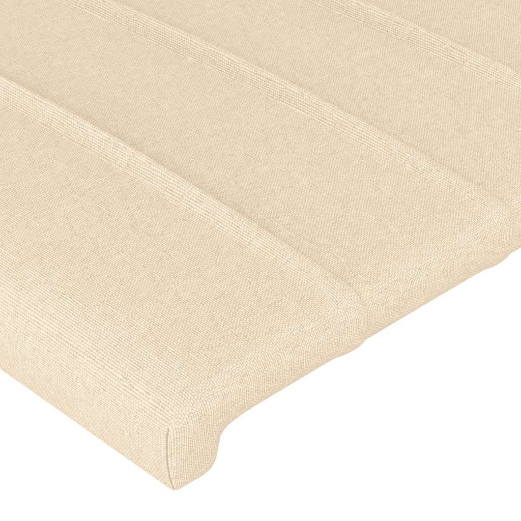 vidaXL Pat box spring cu saltea, crem, 90x190 cm, textil