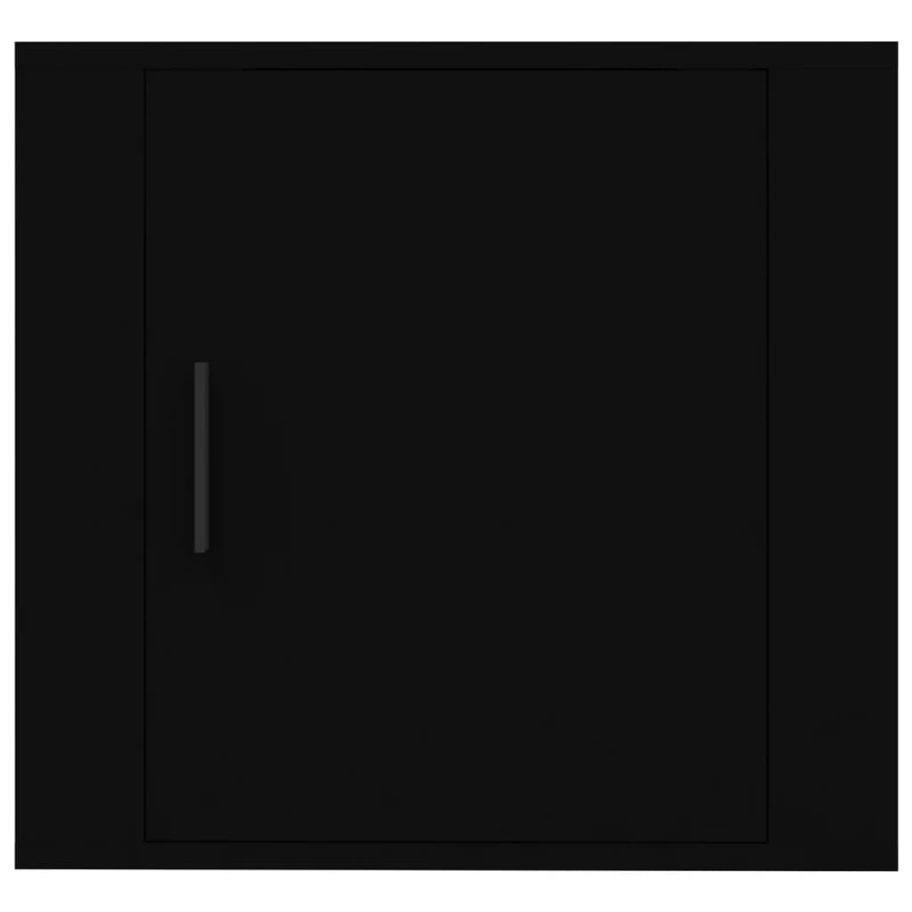 vidaXL Noptiere de perete, 2 buc., negru, 50x30x47 cm