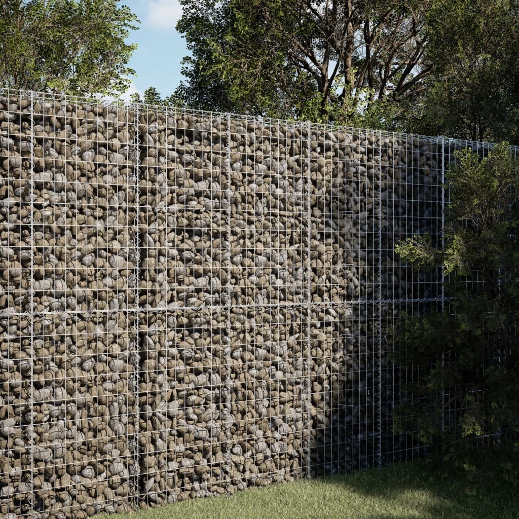 vidaXL Coș gabion cu capac, 150x100x200 cm, fier galvanizat