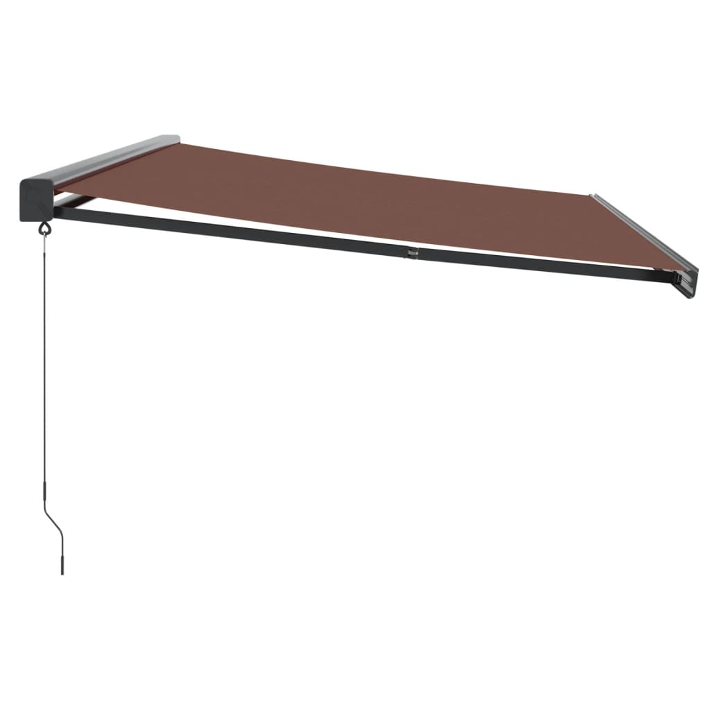 vidaXL Copertină retractabilă manual, maro, 500x300 cm