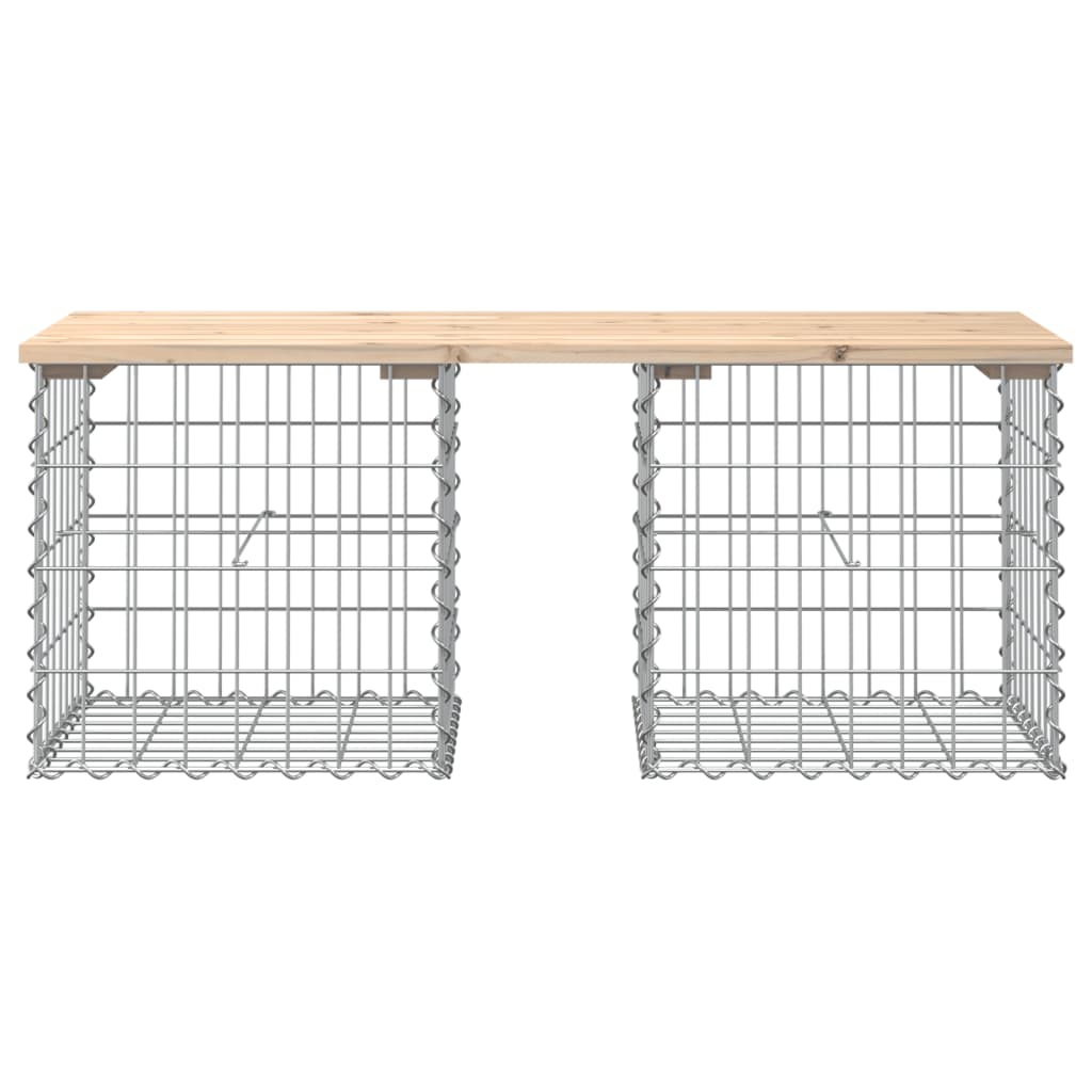 vidaXL Bancă de grădină, design gabion, 103x44x42cm, lemn masiv de pin