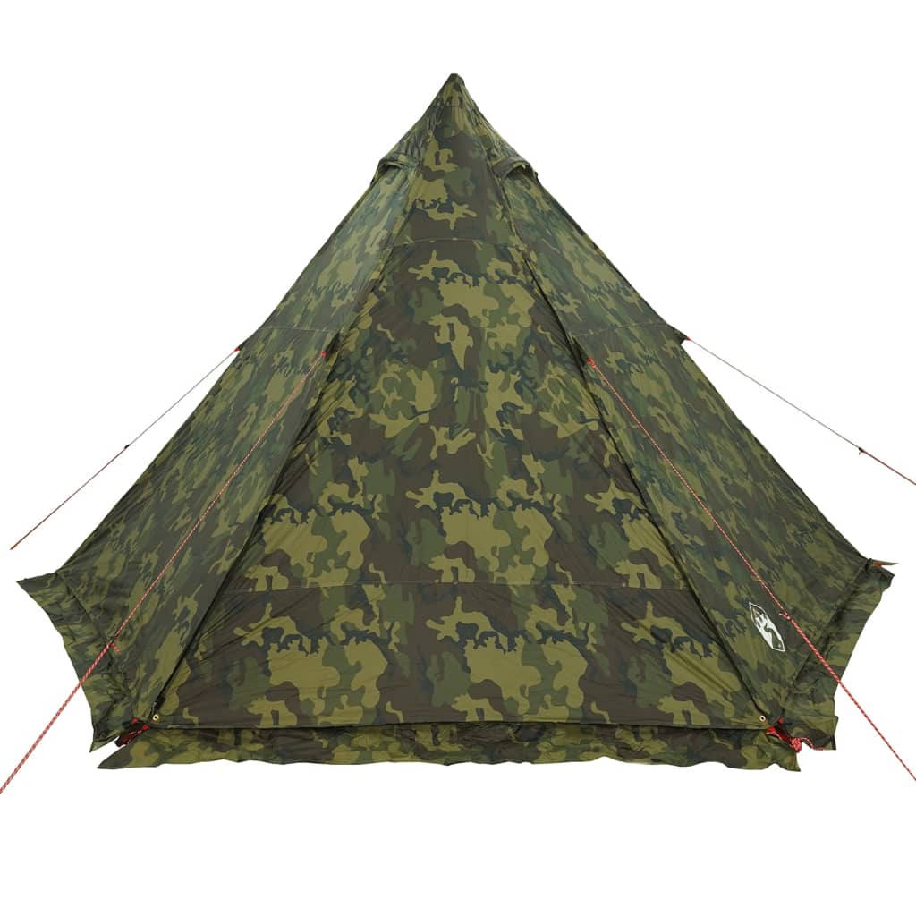 vidaXL Cort de familie Tipi pentru 6 persoane, camuflaj, impermeabil