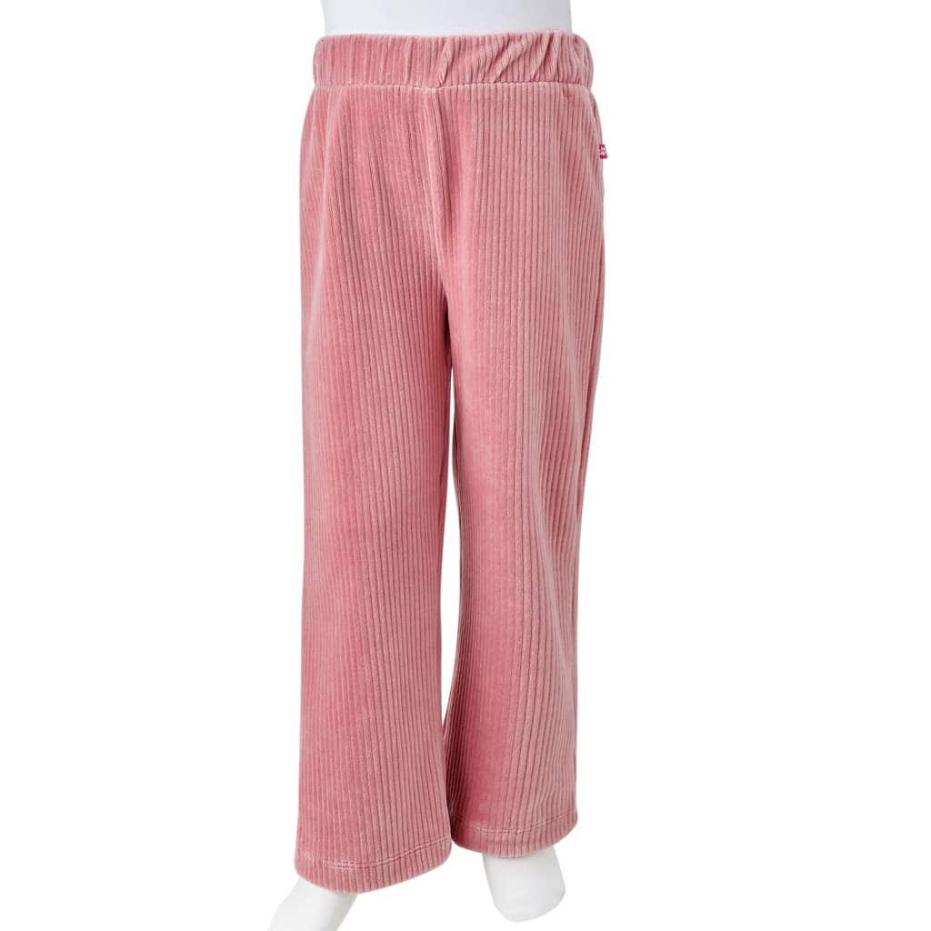 Pantaloni de copii din velur, roz, 140