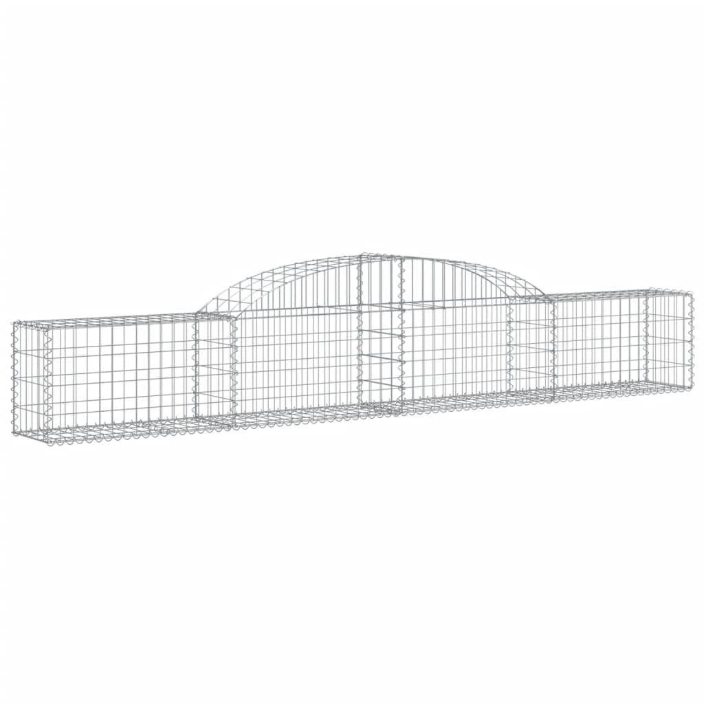 vidaXL Coșuri gabion arcuite, 13 buc., 300x30x40/60cm, fier galvanizat