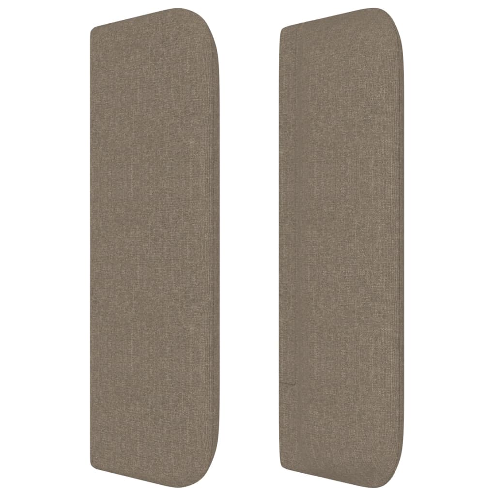 vidaXL Tăblie de pat cu aripioare gri taupe 163x16x78/88 cm textil