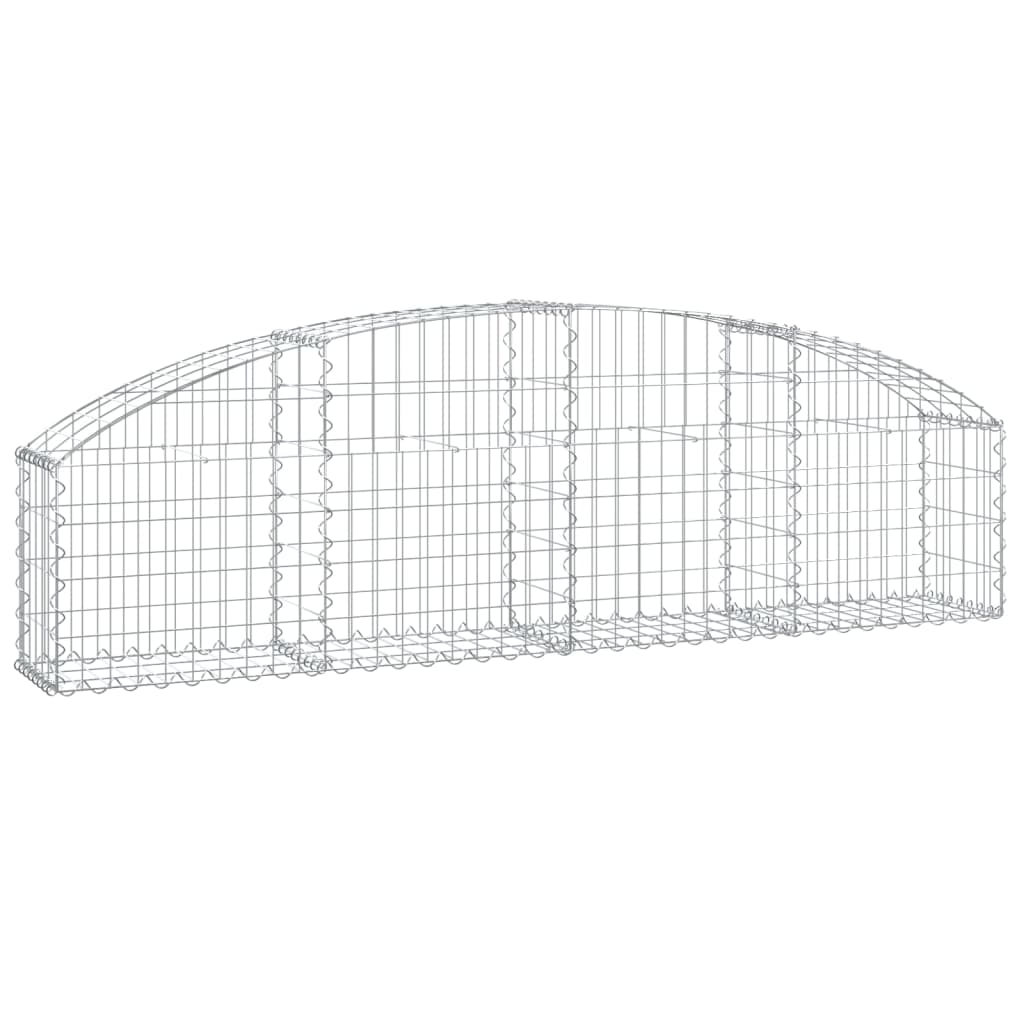 vidaXL Coș gabion arcuit, 200x30x40/60 cm, fier galvanizat