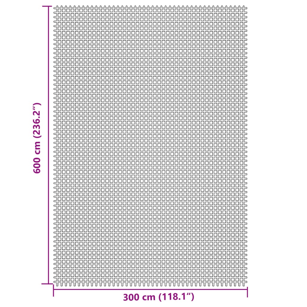 vidaXL Covoraș de camping, crem, 6x3 m