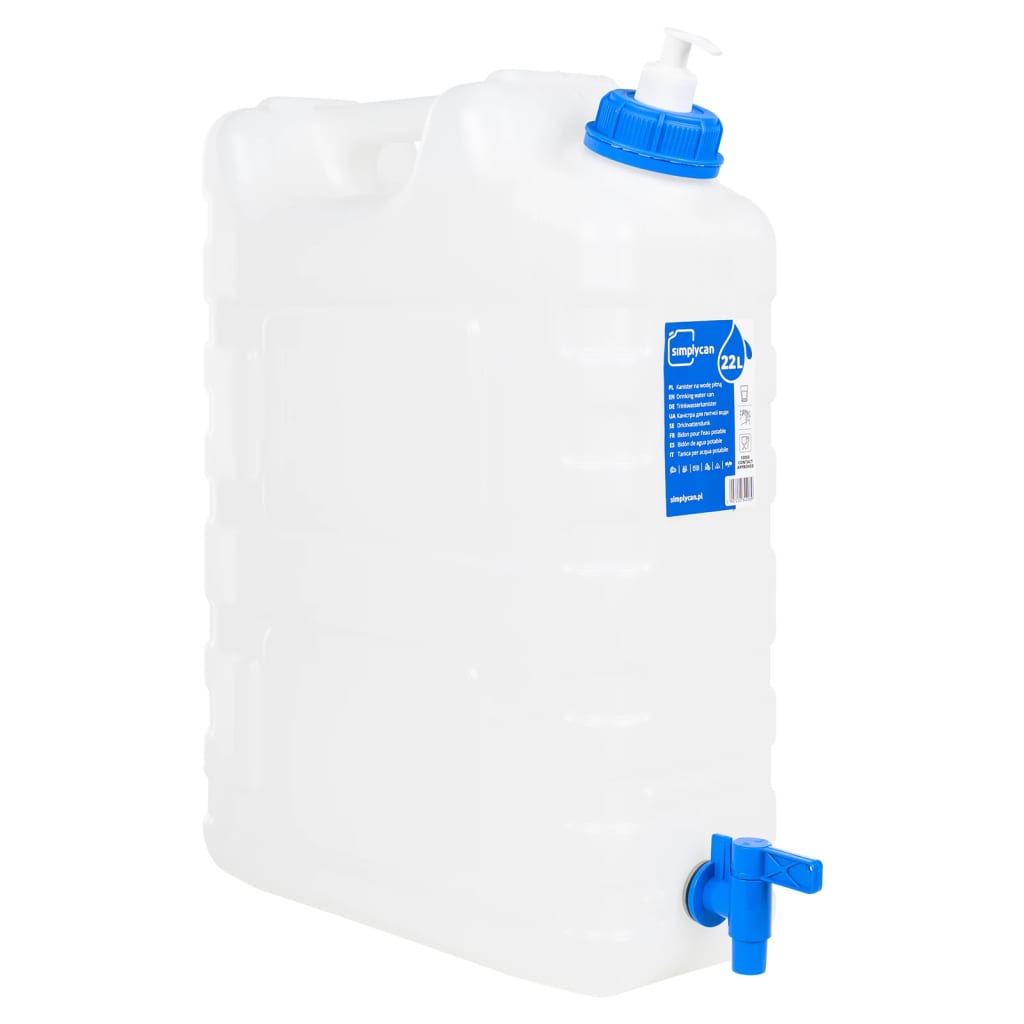 vidaXL Recipient de apă cu robinet și dozator de săpun, 20 L, plastic