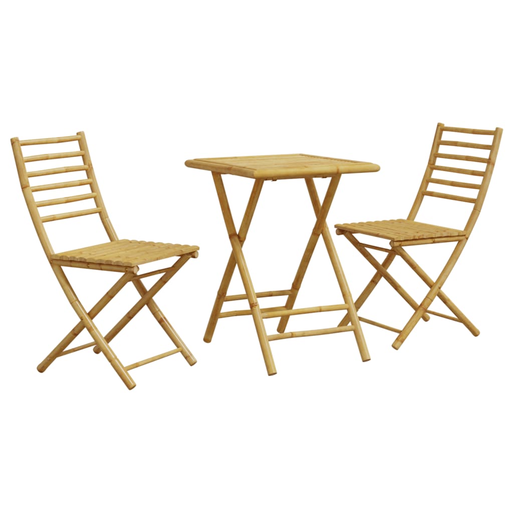 vidaXL Set mobilier bistro, 3 piese, bambus