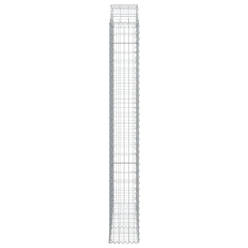 vidaXL Coș gabion arcuit, 150x30x220/240 cm, fier galvanizat