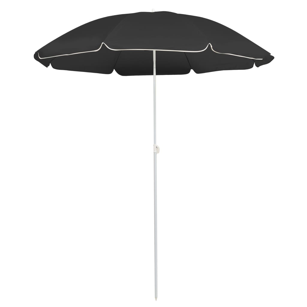 vidaXL Umbrelă de soare exterior, stâlp din oțel, antracit, 180 cm