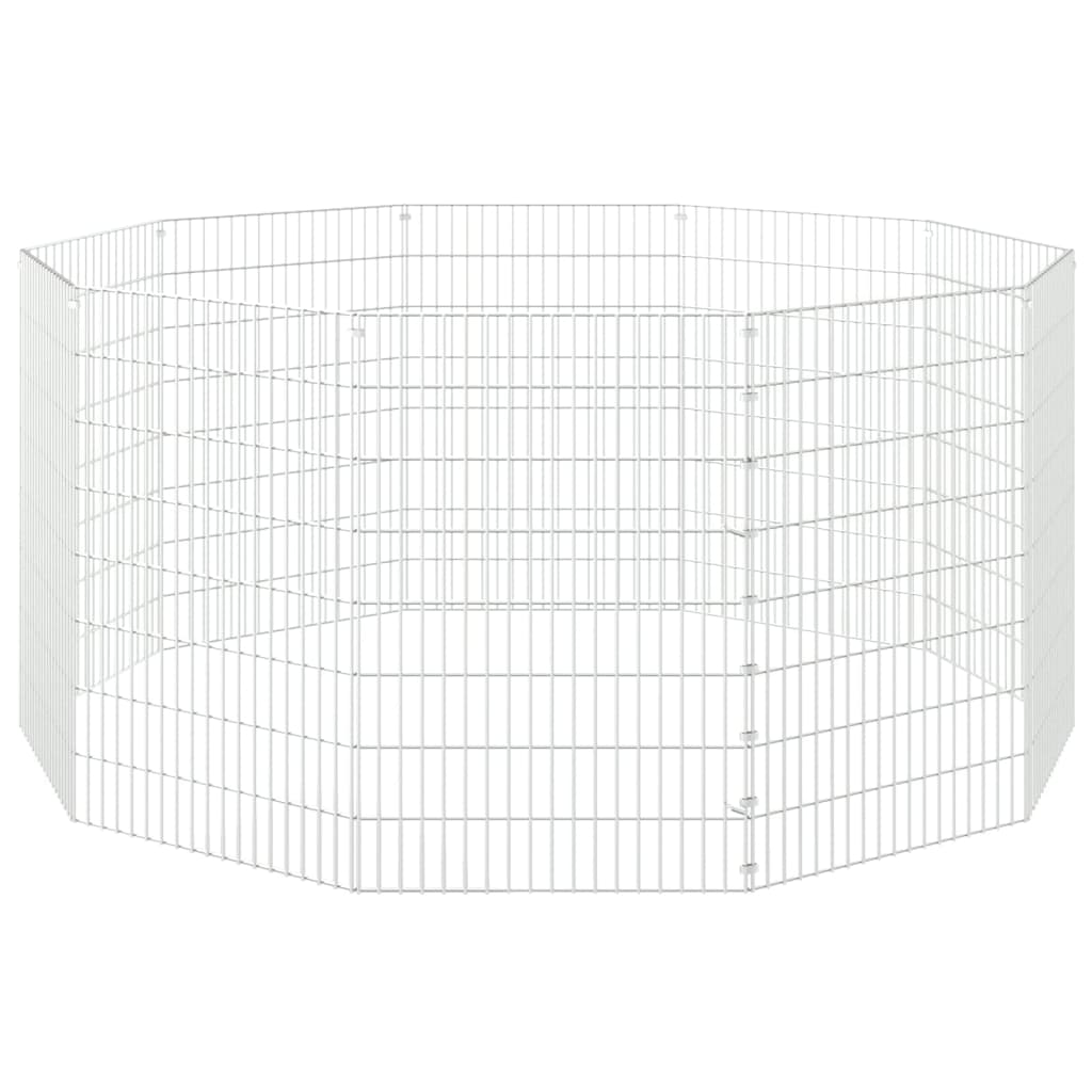 vidaXL Adăpost pentru animale cu 10 panouri, 54x80 cm, fier galvanizat