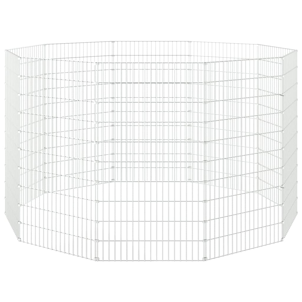 vidaXL Adăpost pentru animale cu 10 panouri, 54x100 cm fier galvanizat