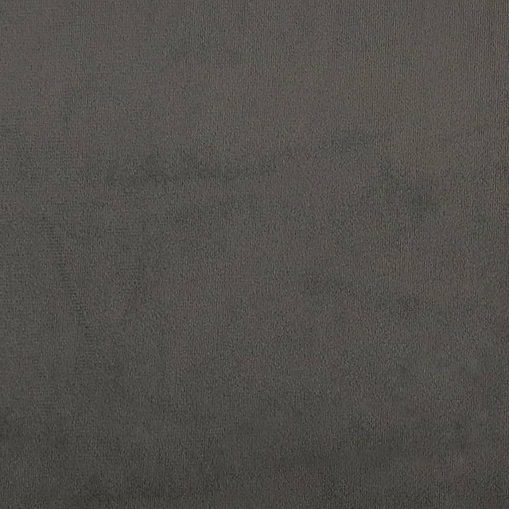 vidaXL Saltea de pat cu arcuri, gri închis, 100x200x20 cm, catifea