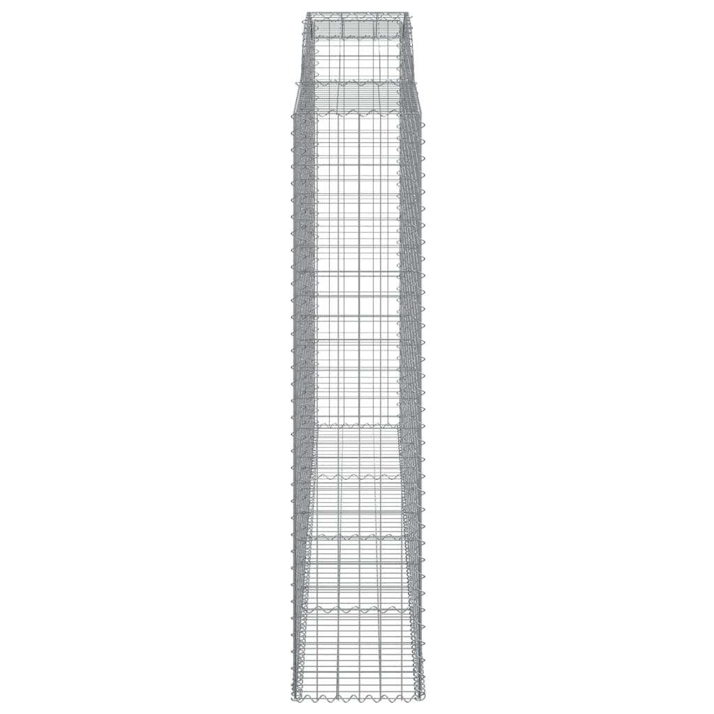 vidaXL Coșuri gabion arcuite, 4 buc, 300x50x220/240cm, fier galvanizat