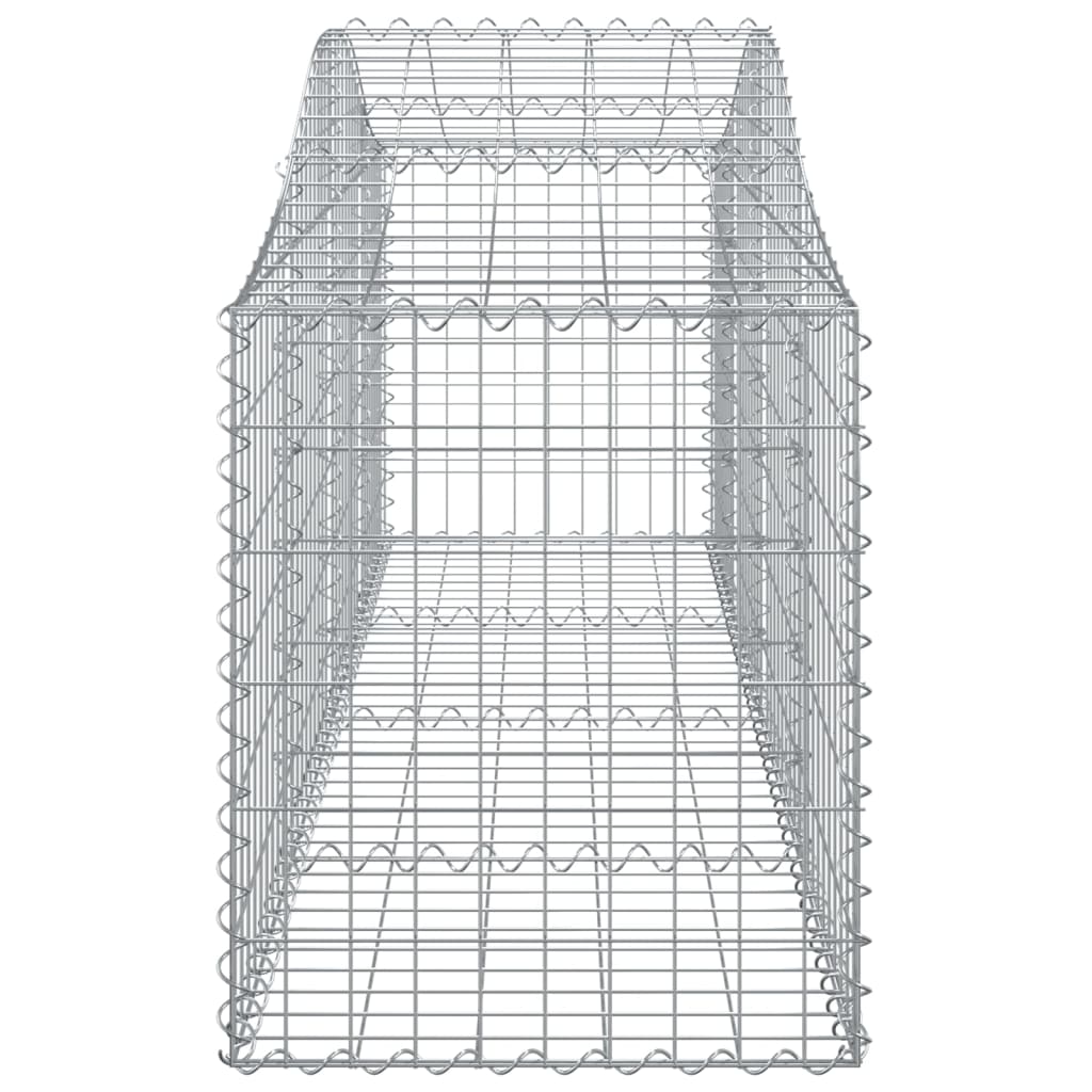 vidaXL Coșuri gabion arcuite 30 buc, 200x50x60/80 cm, fier galvanizat