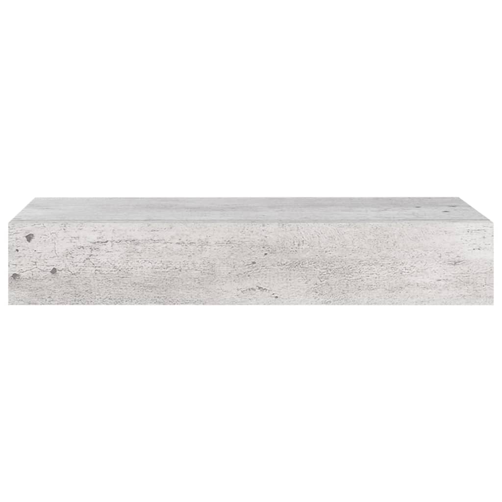 vidaXL Dulapuri de perete cu sertar 2 buc. gri beton 60x23,5x10 cm MDF