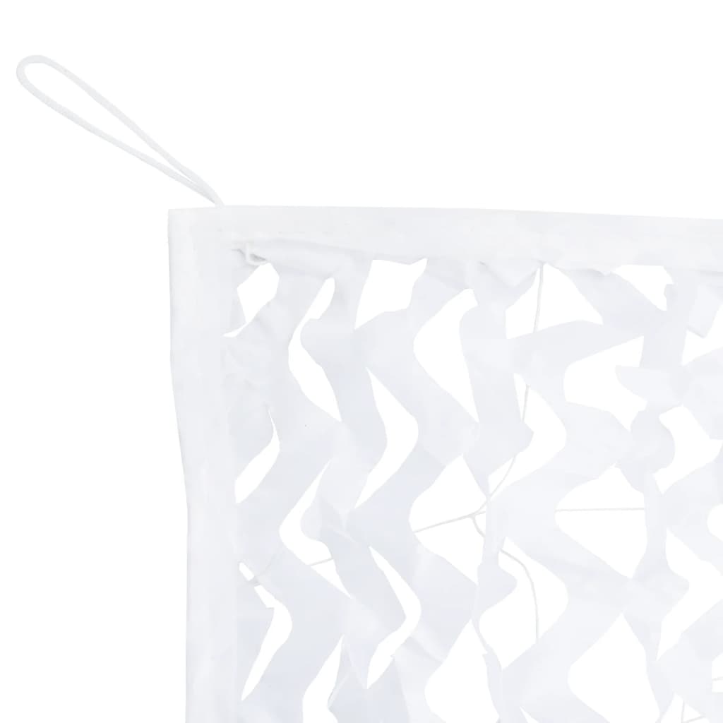 vidaXL Plasă de camuflaj cu geantă de depozitare, alb, 316x296 cm