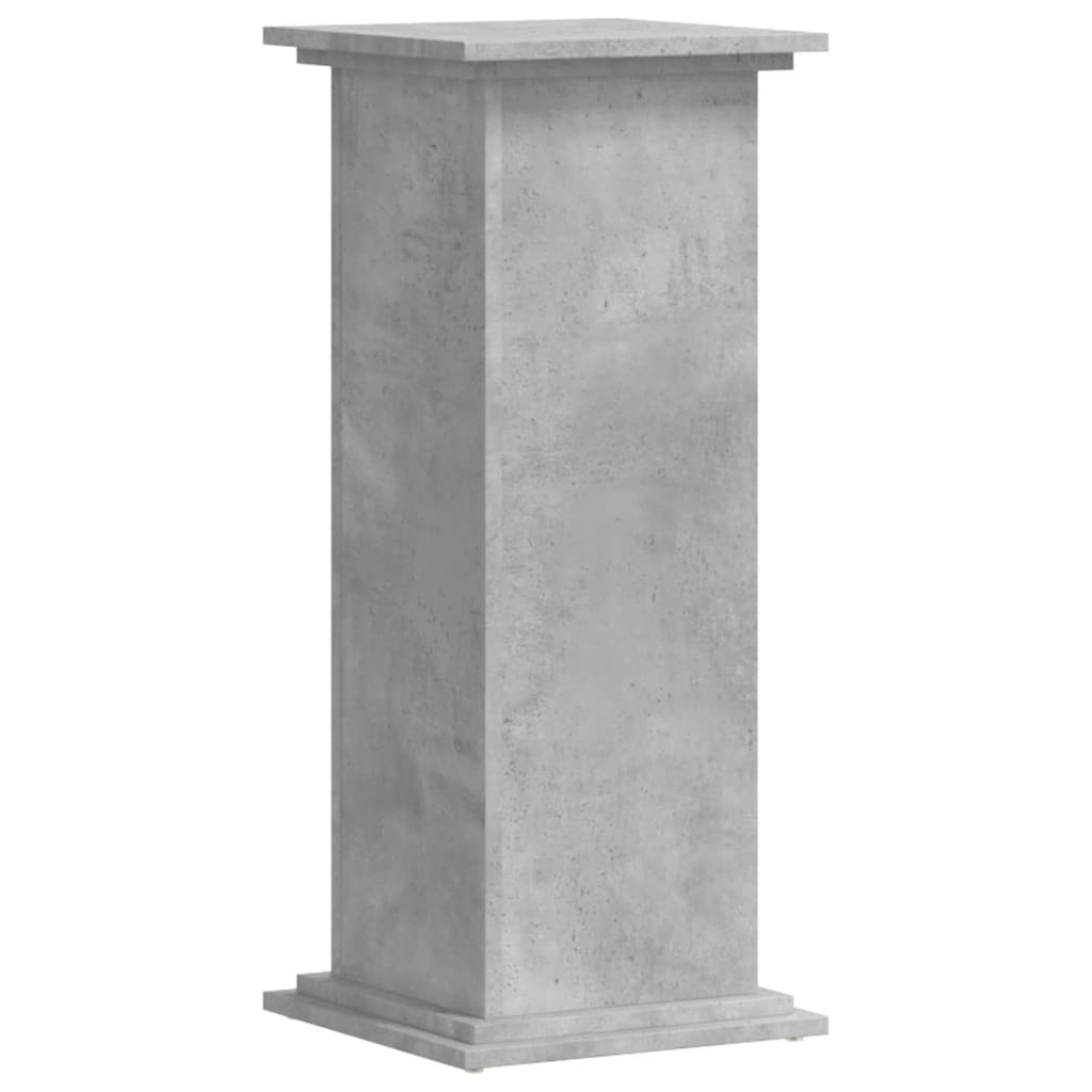 vidaXL Suport de plante, gri beton, 33x33x80 cm, lemn prelucrat