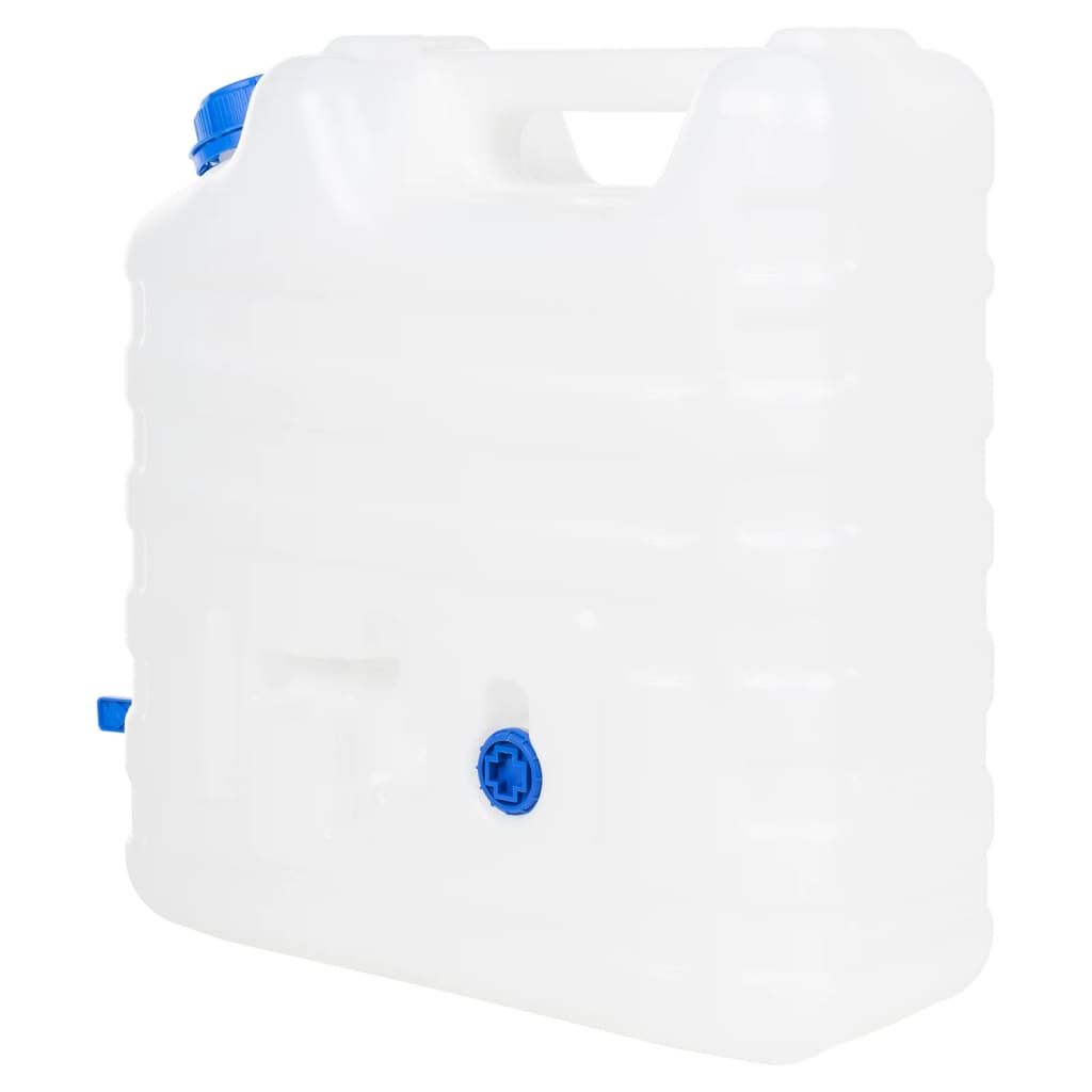 vidaXL Recipient de apă cu robinet, transparent, 15 L, plastic