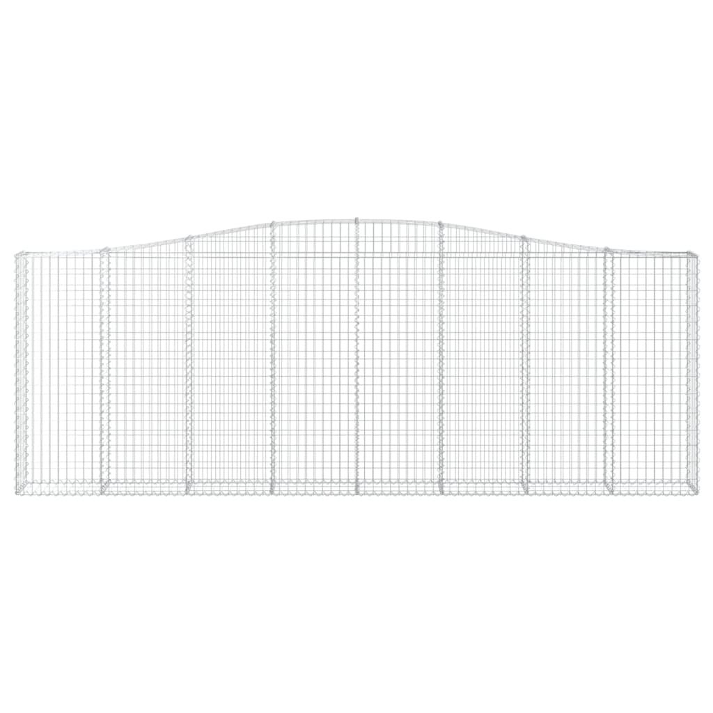 vidaXL Coș gabion arcuit, 400x30x140/160 cm, fier galvanizat