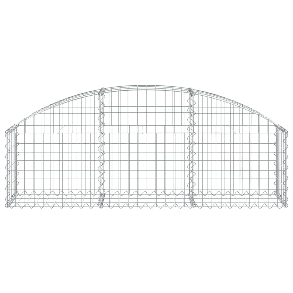 vidaXL Coș gabion arcuit, 150x30x40/60 cm, fier galvanizat