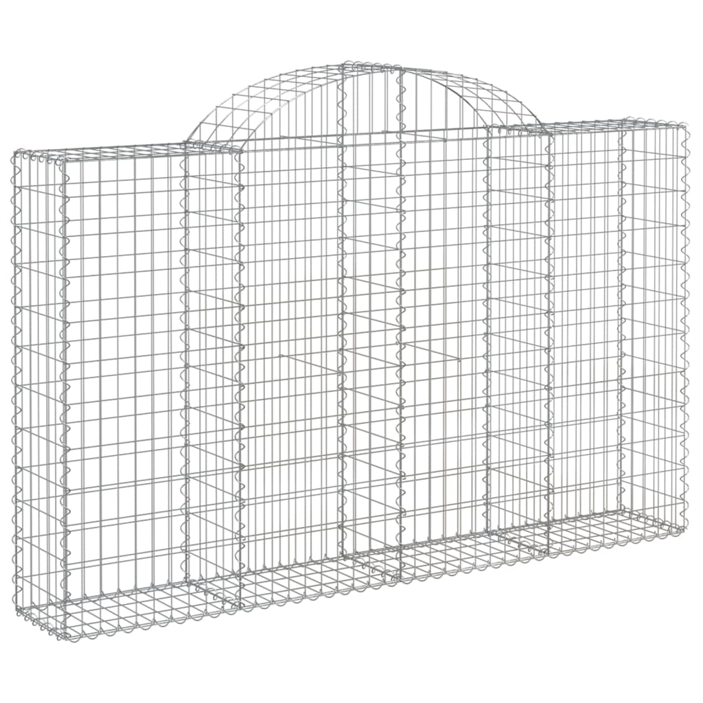 vidaXL Coșuri gabion arcuite 30 buc, 200x30x120/140cm, fier galvanizat